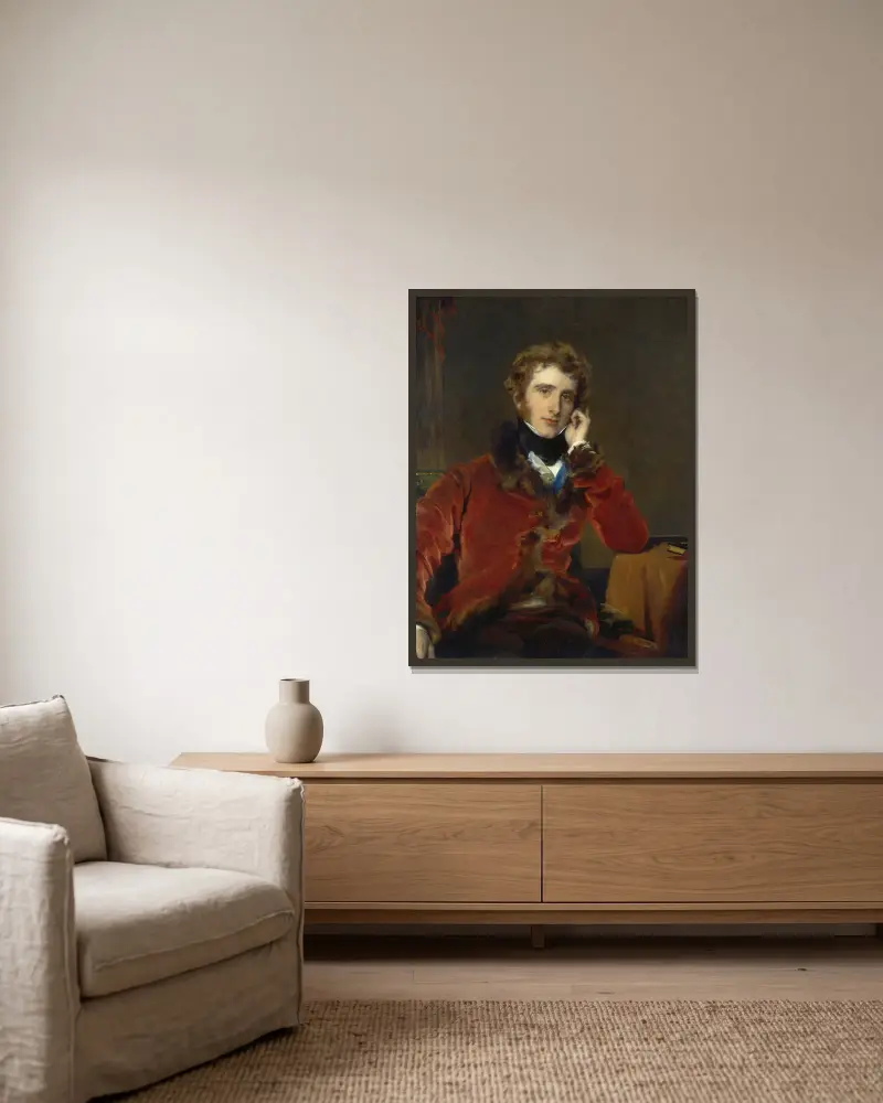 George James Welbore Agar-Ellis, später 1. Lord Dover von Sir Thomas Lawrence gerahmt an einer Wand