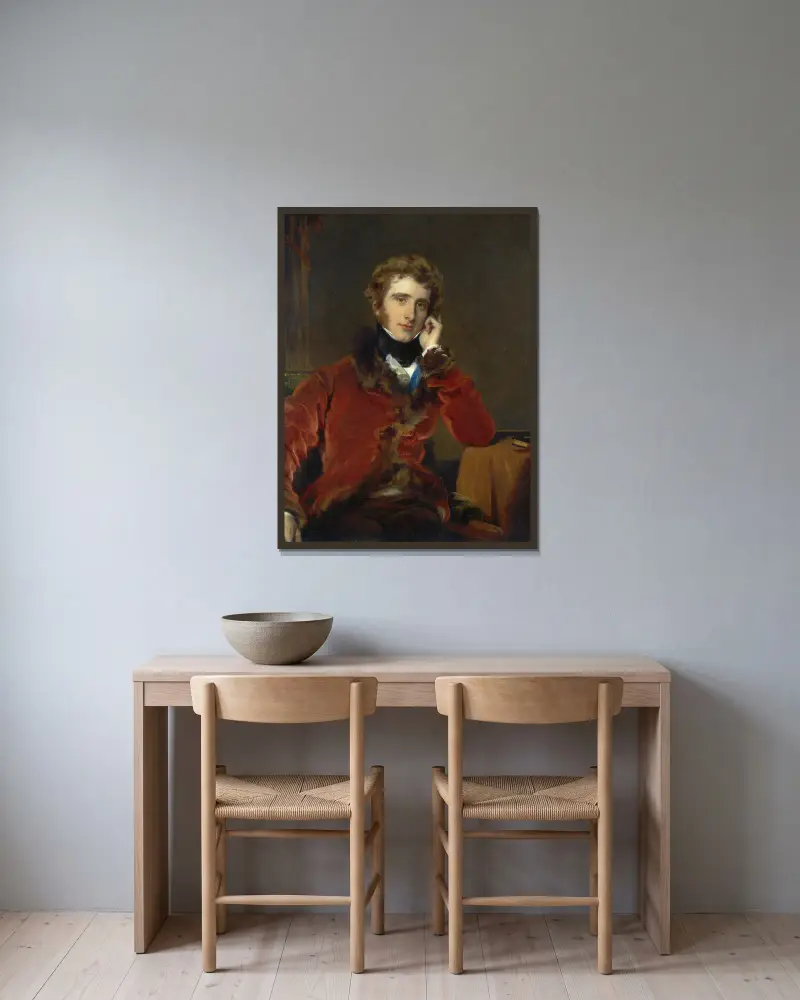 George James Welbore Agar-Ellis, später 1. Lord Dover von Sir Thomas Lawrence gerahmt an einer Wand