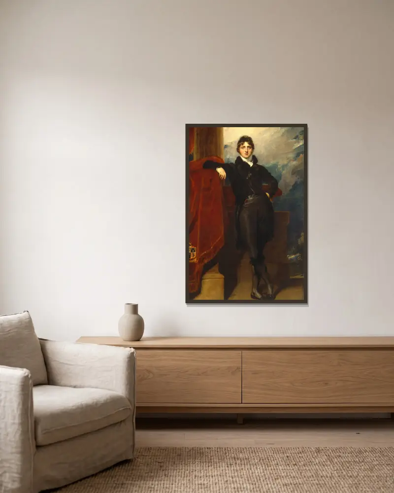 Lord Granville Leveson-Gower, später 1. Earl Granville von Sir Thomas Lawrence gerahmt an einer Wand