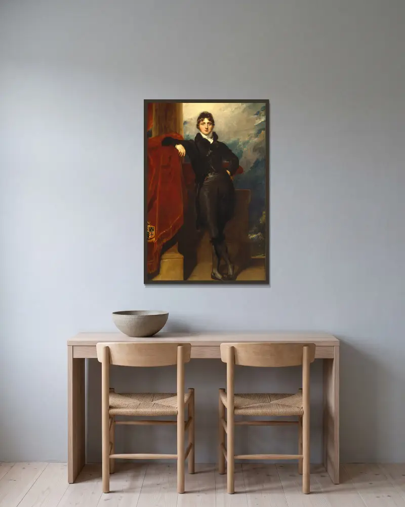 Lord Granville Leveson-Gower, später 1. Earl Granville von Sir Thomas Lawrence gerahmt an einer Wand