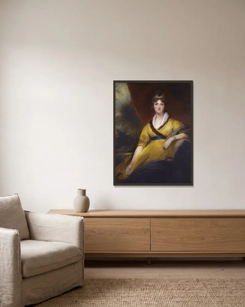 Mary, grevinna av Inchiquin av Sir Thomas Lawrence inramad på en vägg