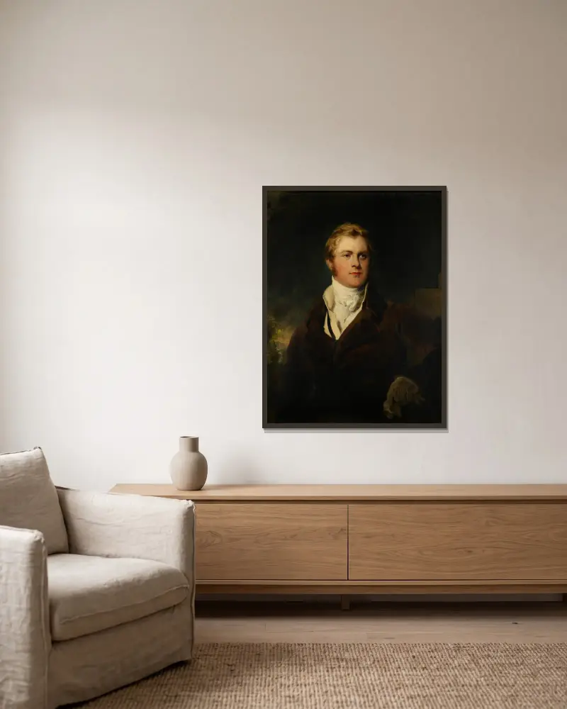 Porträtt av Frederick John Robinson, förste earl av Ripon av Sir Thomas Lawrence inramad på en vägg
