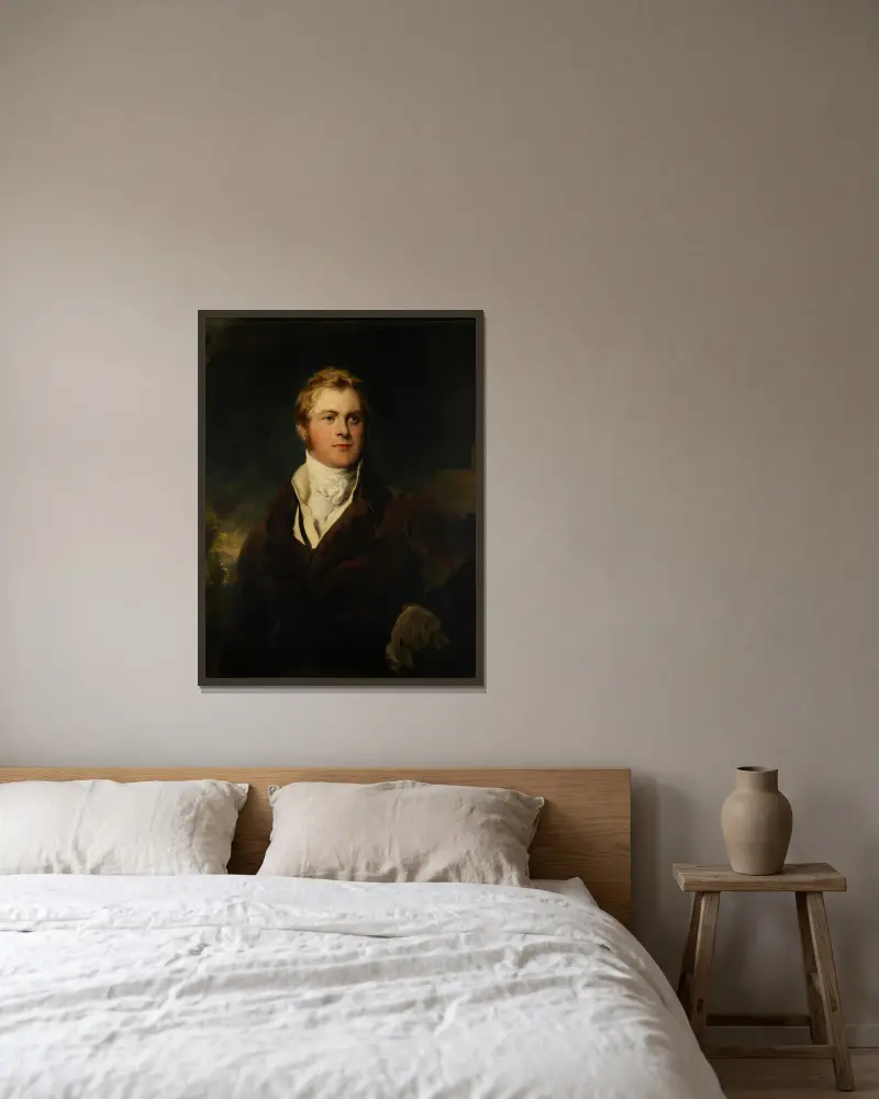 Porträtt av Frederick John Robinson, förste earl av Ripon av Sir Thomas Lawrence inramad på en vägg