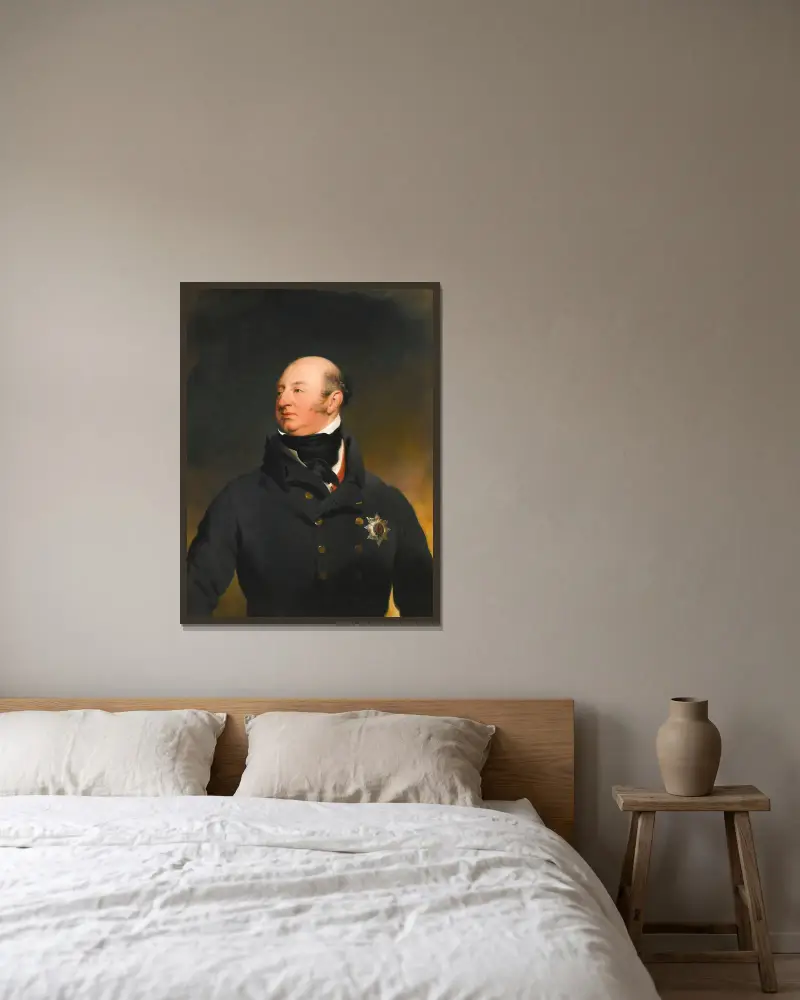 Porträtt av H.R.H. prins Frederick Augustus, hertig av York av Sir Thomas Lawrence inramad på en vägg