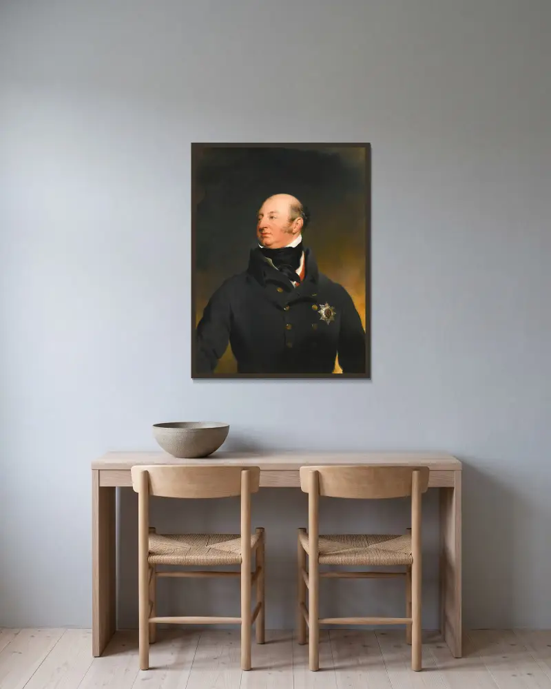 Porträtt av H.R.H. prins Frederick Augustus, hertig av York av Sir Thomas Lawrence inramad på en vägg