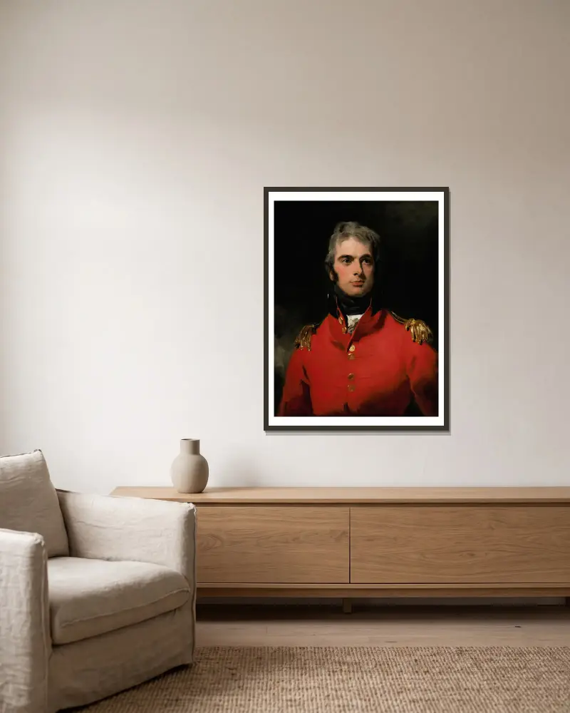 Porträtt av generallöjtnant Sir Herbert Taylor av Sir Thomas Lawrence inramad på en vägg