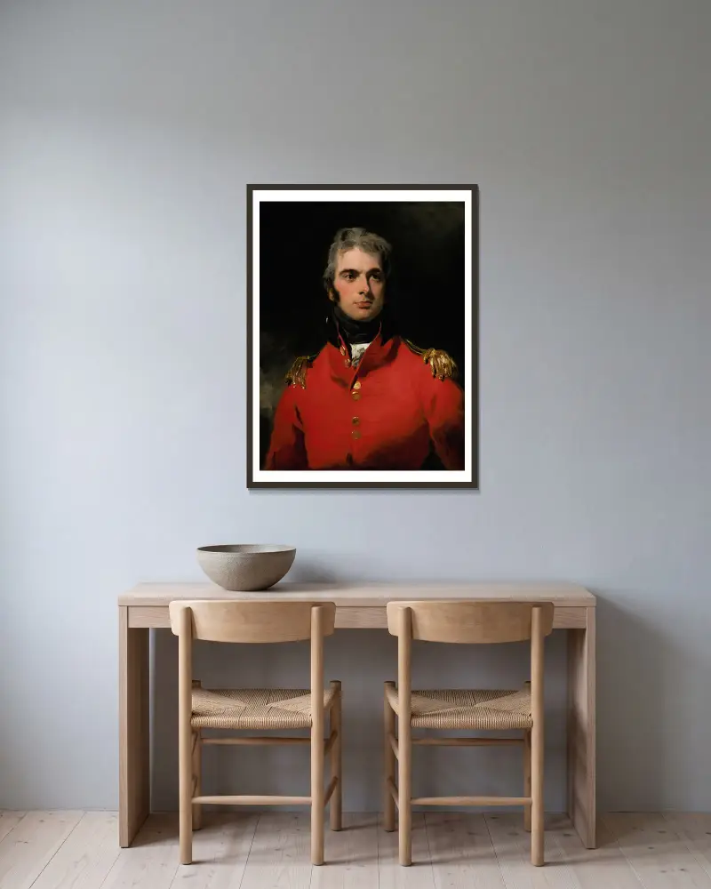 Porträtt av generallöjtnant Sir Herbert Taylor av Sir Thomas Lawrence inramad på en vägg