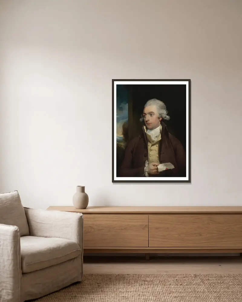 Porträtt av Mr. Darby av Sir Thomas Lawrence inramad på en vägg