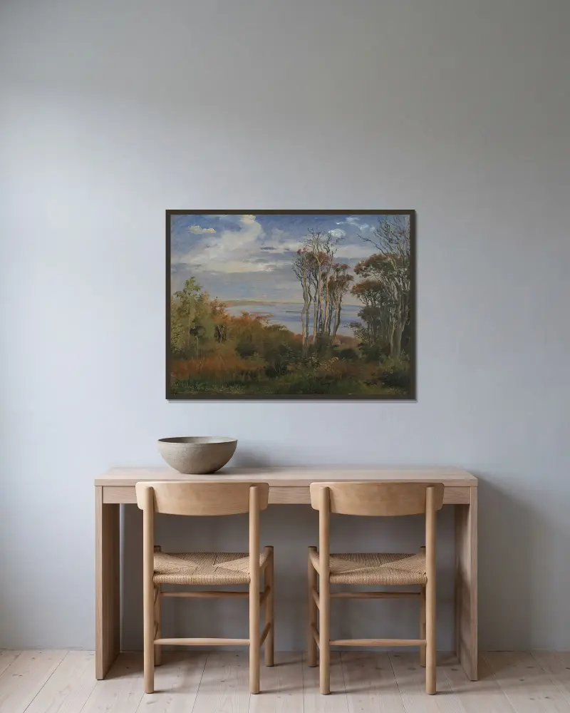 Kolås skov, Vejrhøj, Johan Thomas Lundbye v rámu na stěně