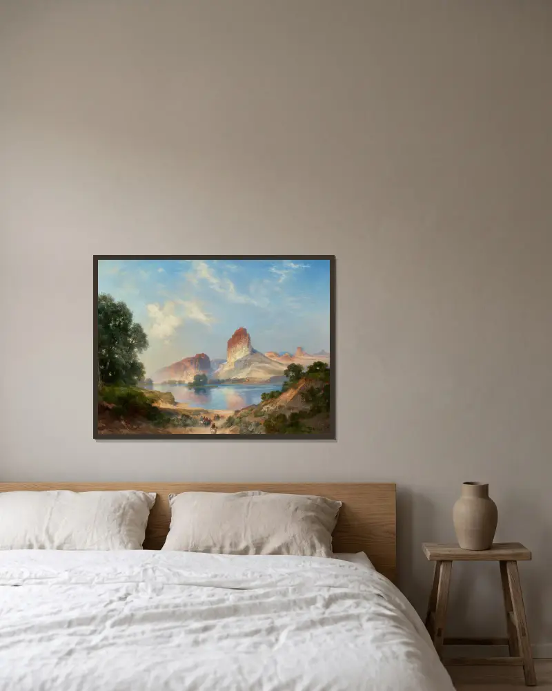 Indický ráj (Green River, Wyoming), Thomas Moran v rámu na stěně