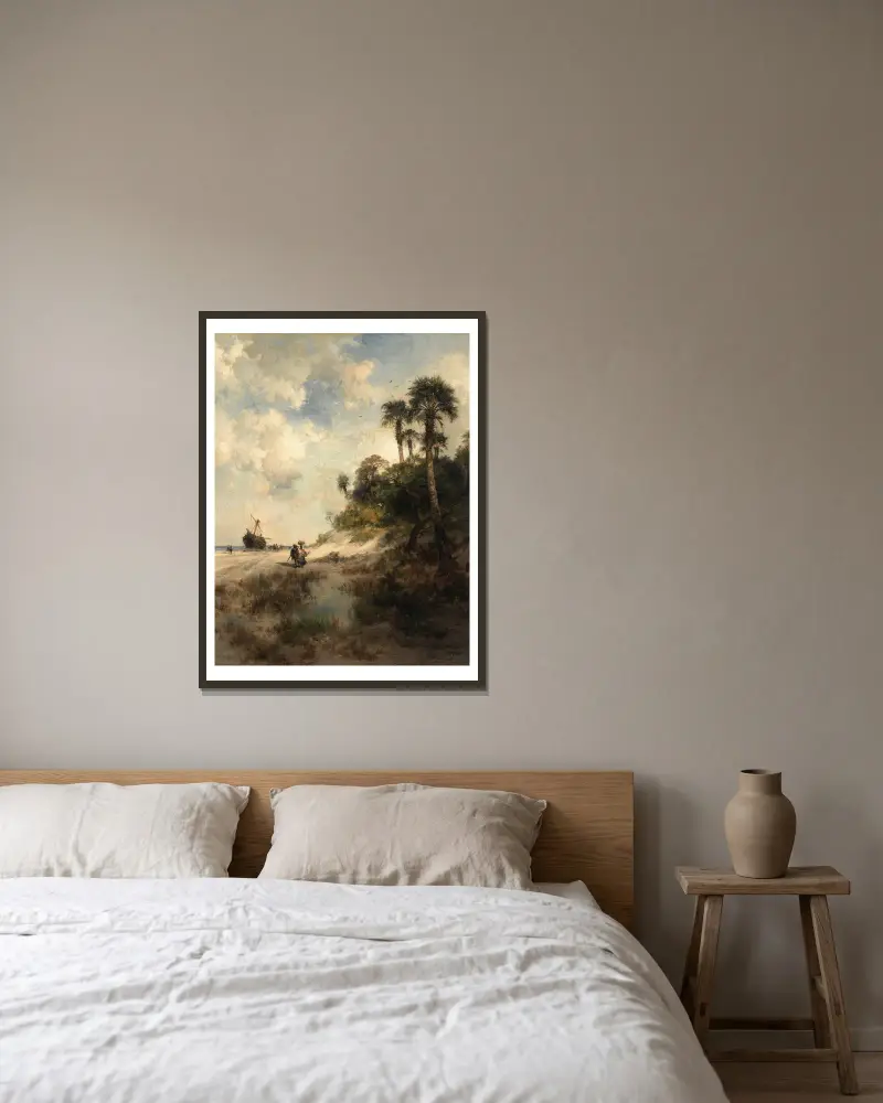 Fort George Island, Florida, Thomas Moran v rámu na stěně