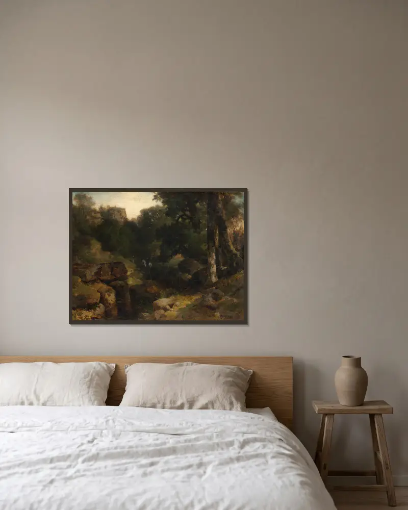 Údolí, Thomas Moran v rámu na stěně