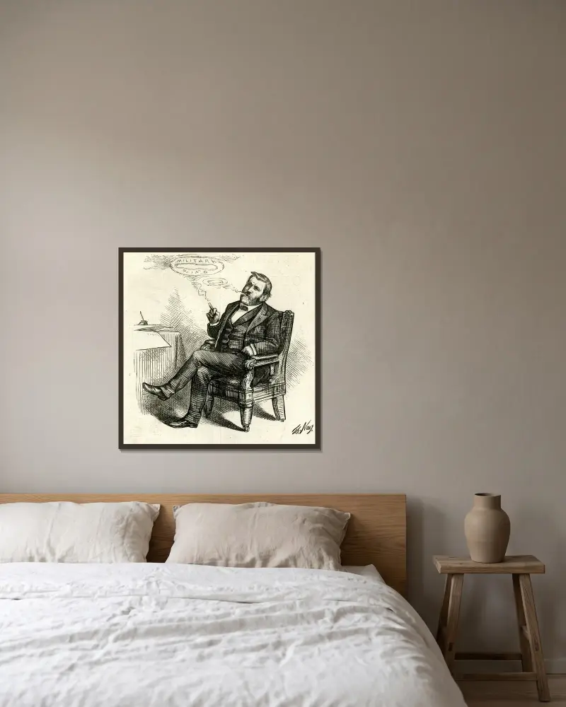 All smoke av Thomas Nast inramad på en vägg