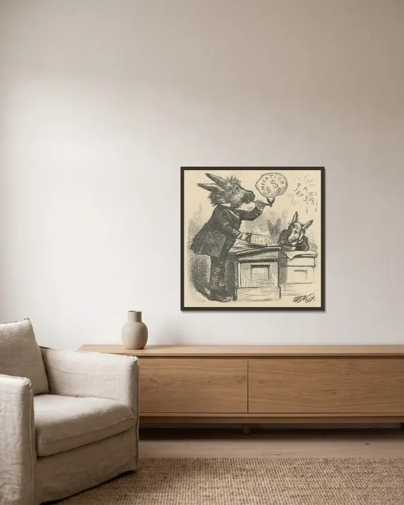 Fine-ass committee von Thomas Nast gerahmt an einer Wand