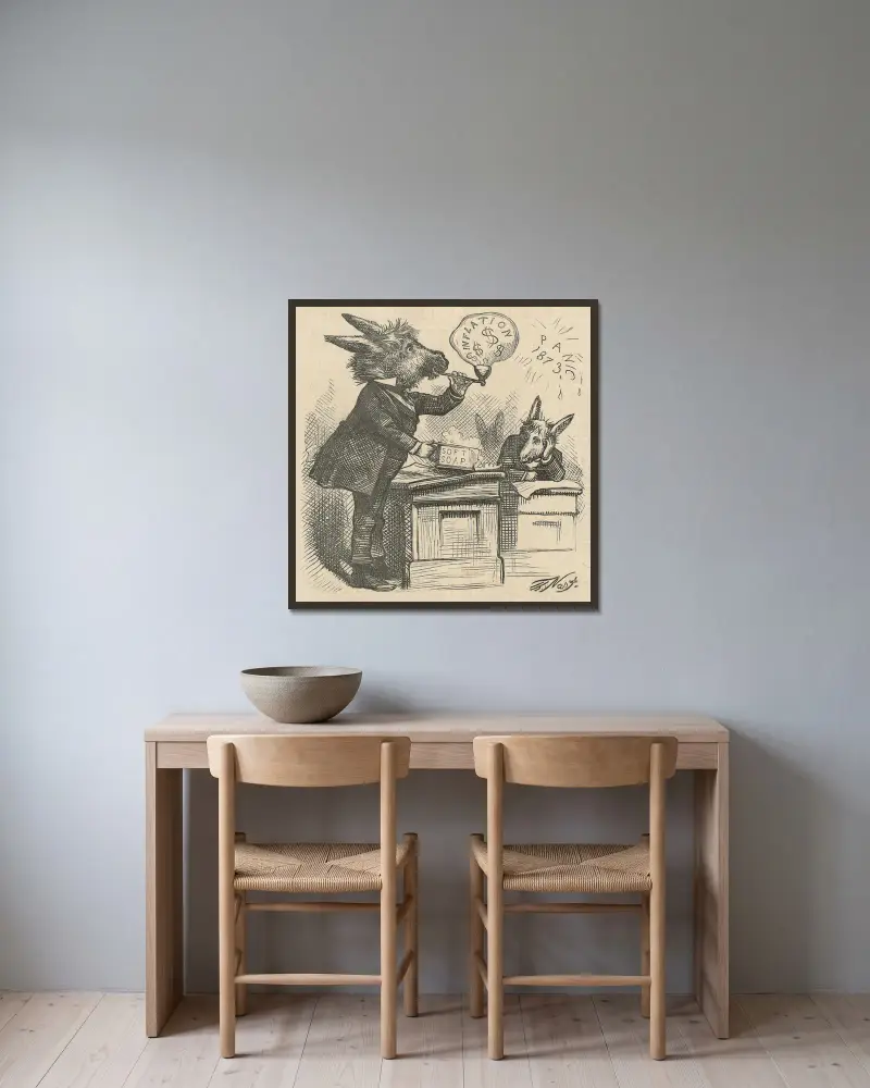 Fine-ass committee von Thomas Nast gerahmt an einer Wand