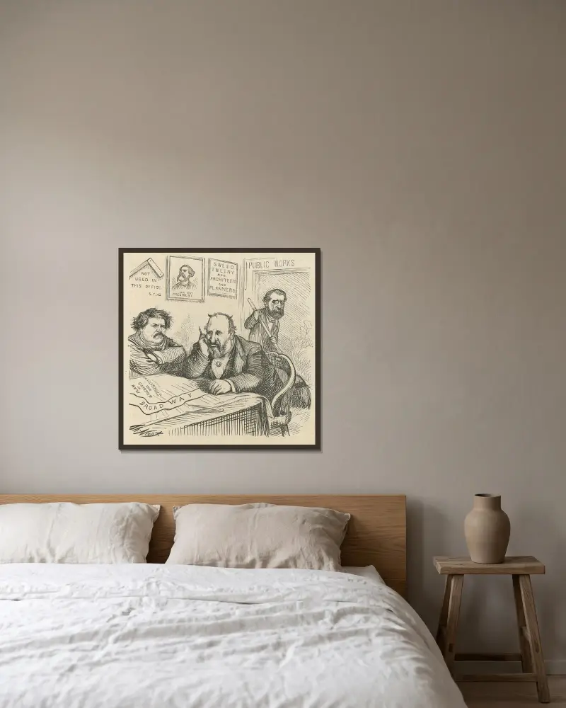Grobe Unregelmäßigkeit nicht „betrügerisch“ von Thomas Nast gerahmt an einer Wand