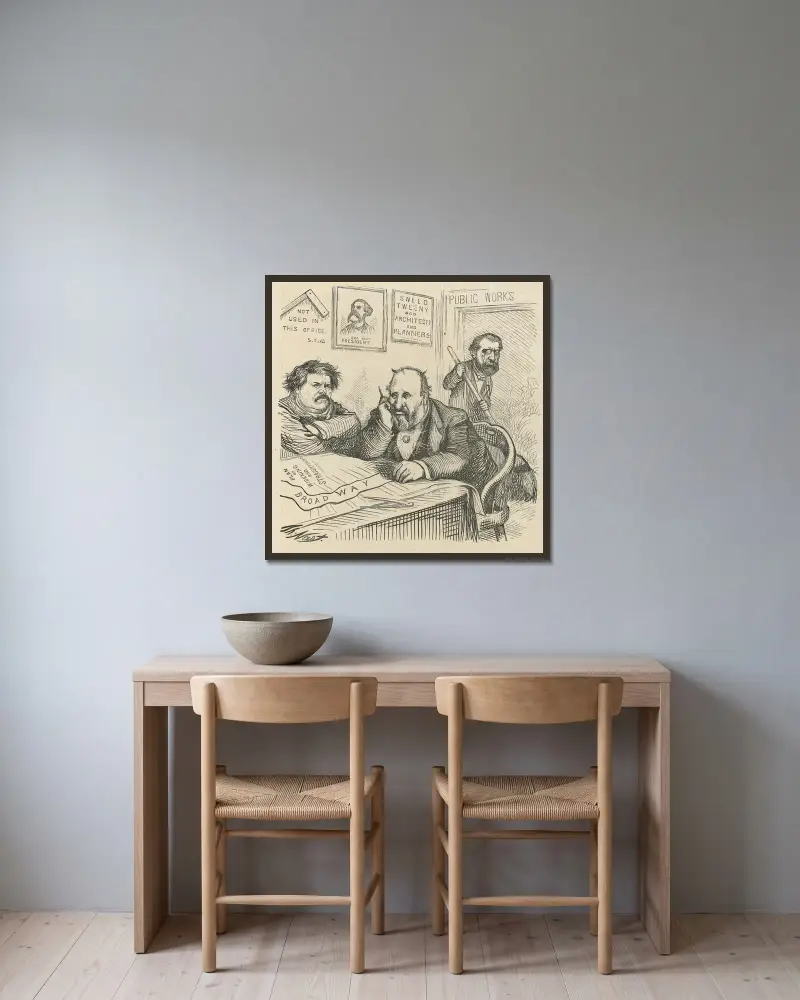 Grobe Unregelmäßigkeit nicht „betrügerisch“ von Thomas Nast gerahmt an einer Wand