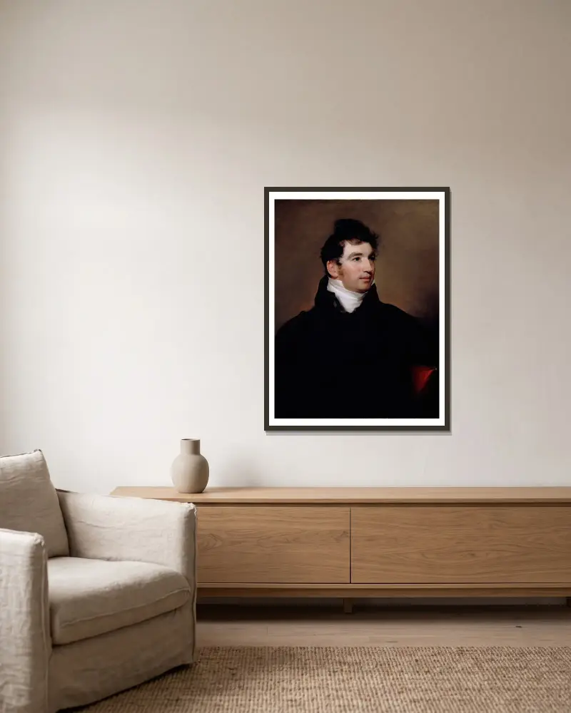 Dr. Edward Hudson von Thomas Sully gerahmt an einer Wand