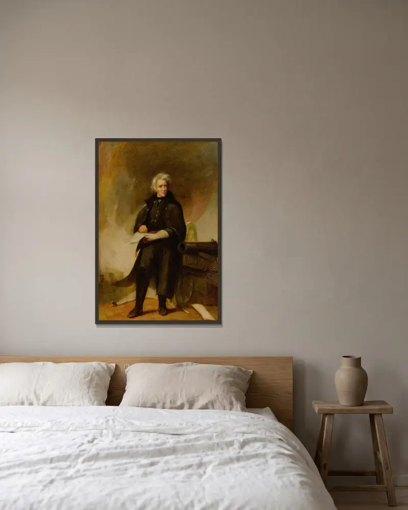 General Jackson efter slaget vid New Orleans av Thomas Sully inramad på en vägg