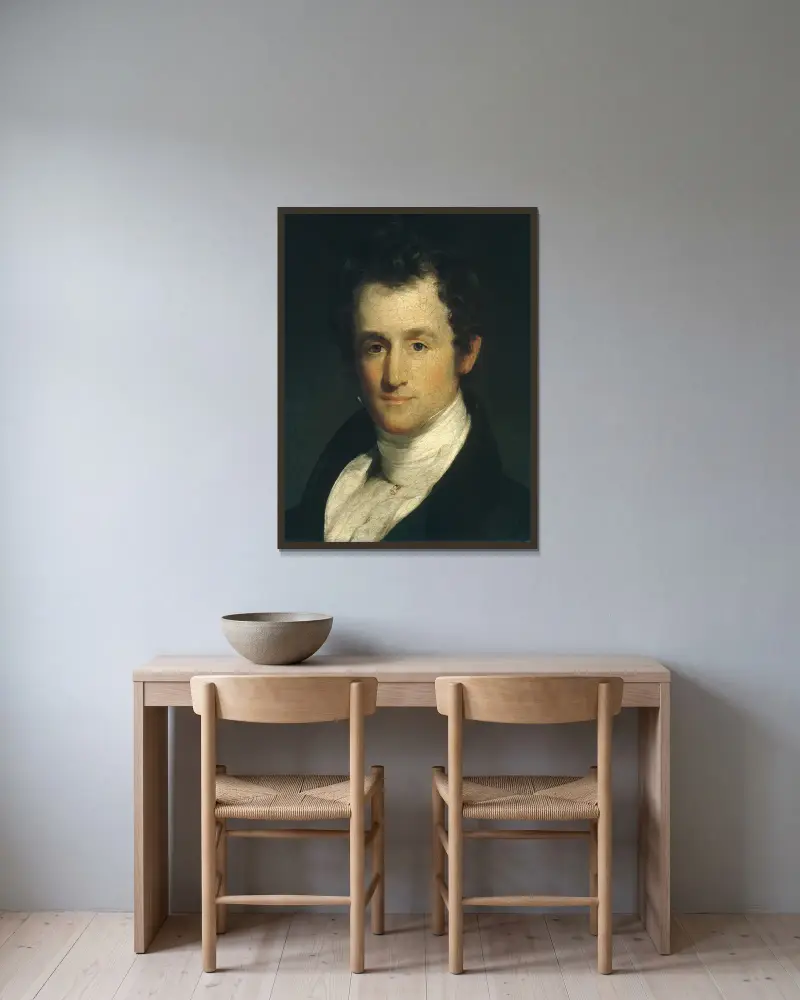 John Finley av Thomas Sully inramad på en vägg