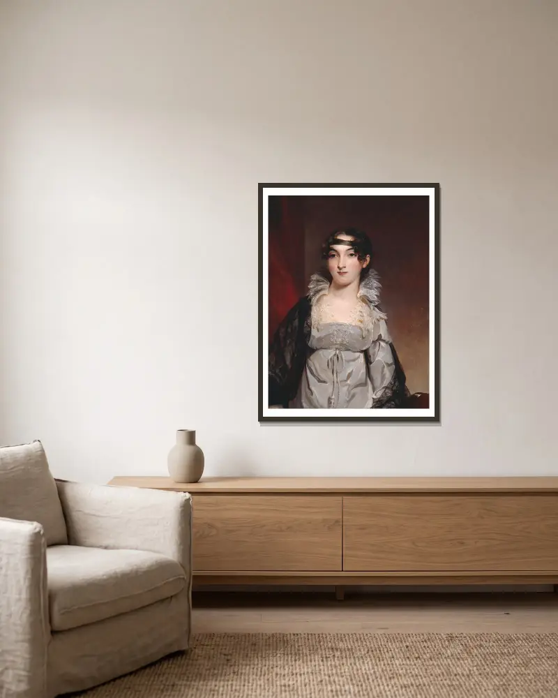 Mrs. Edward Hudson av Thomas Sully inramad på en vägg
