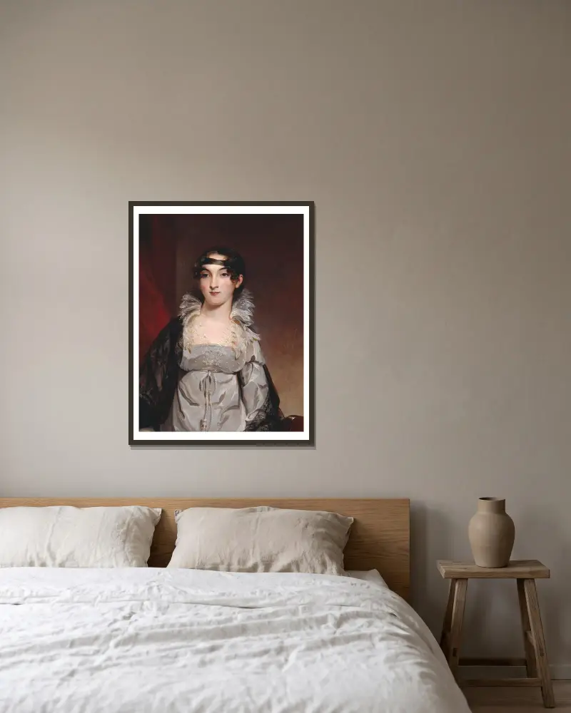 Mrs. Edward Hudson av Thomas Sully inramad på en vägg