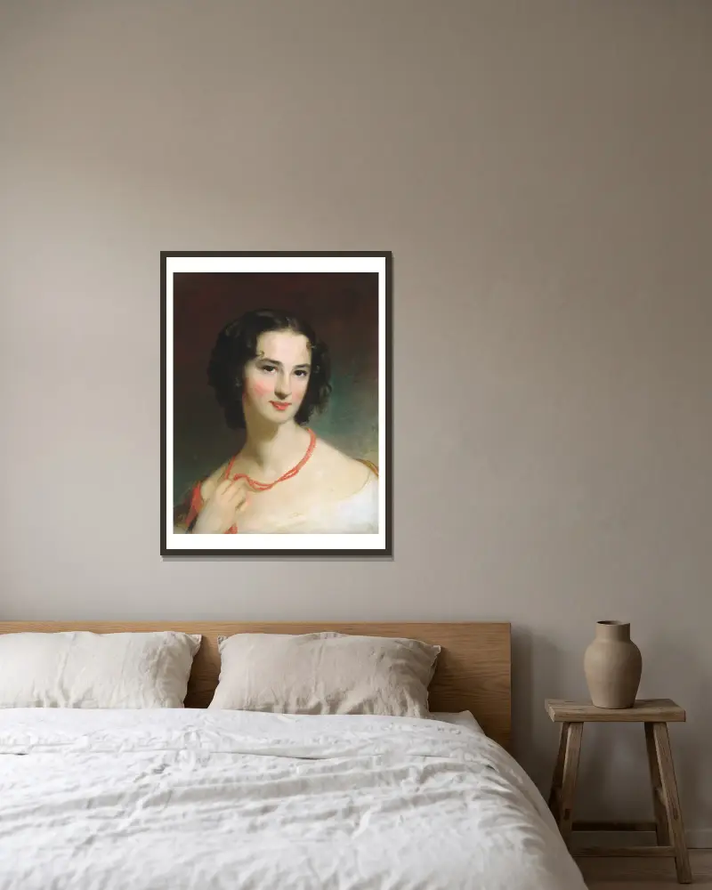 Mrs. James Montgomery, Jr. av Thomas Sully inramad på en vägg