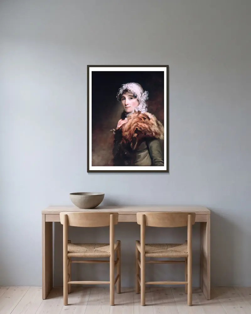 Mrs. Katherine Matthews av Thomas Sully inramad på en vägg