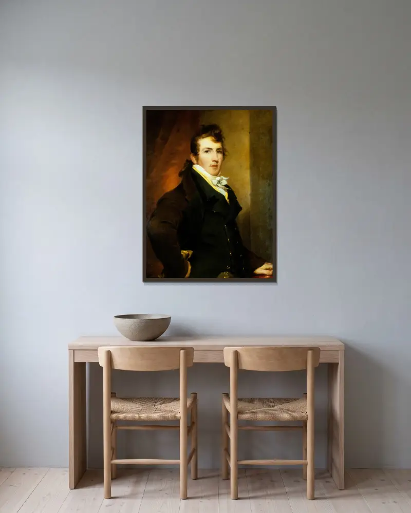 Porträt von Robert Erwin Gray von Thomas Sully gerahmt an einer Wand