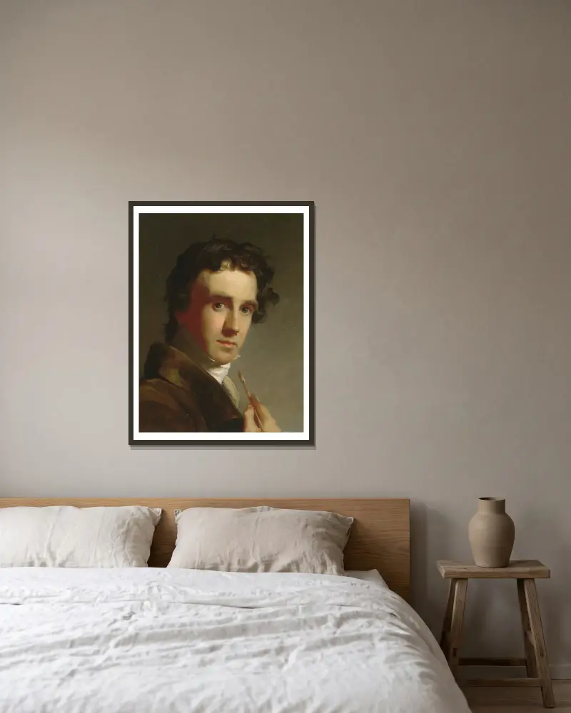 Självporträtt av Thomas Sully inramad på en vägg