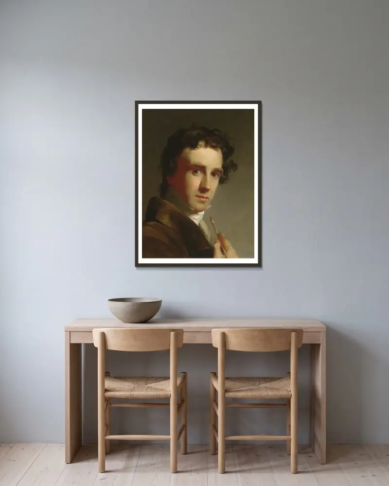 Självporträtt av Thomas Sully inramad på en vägg