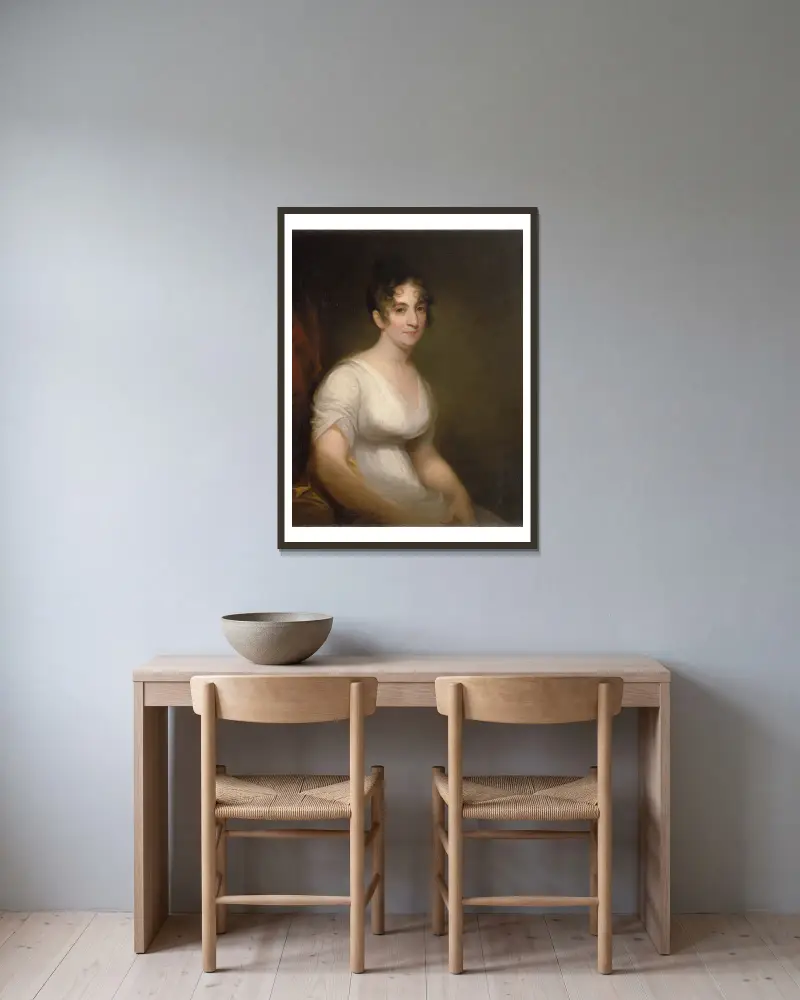 Sally Etting av Thomas Sully inramad på en vägg