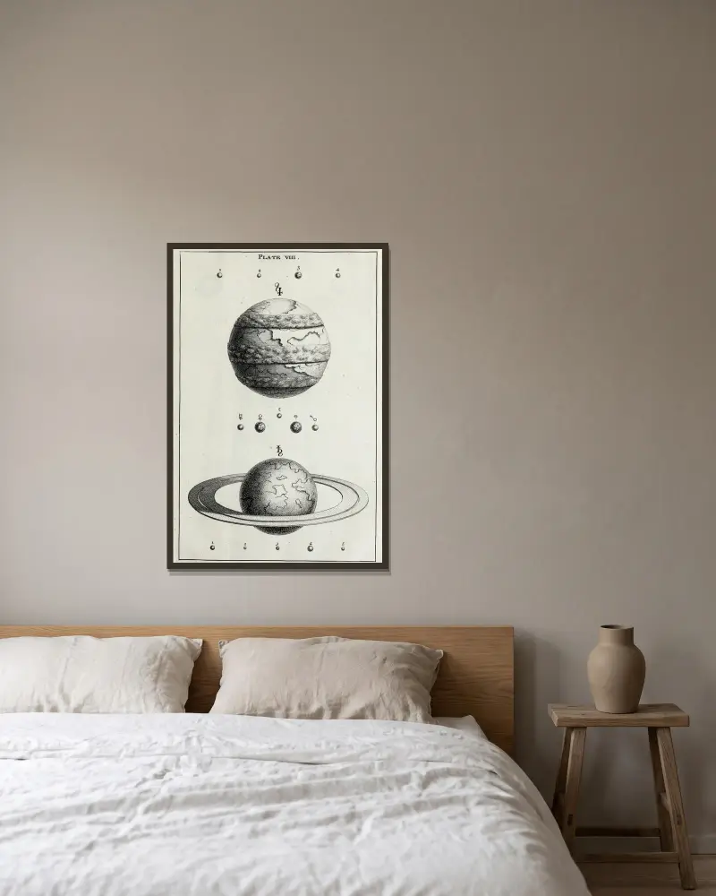 An original theory or new hypothesis of the universe, Plate VIII av Thomas Wright inramad på en vägg