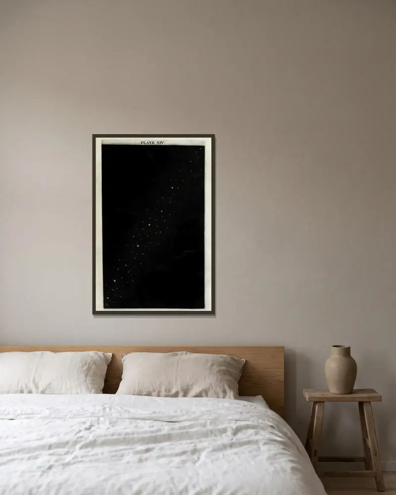 An original theory or new hypothesis of the universe, Plate XIV av Thomas Wright inramad på en vägg