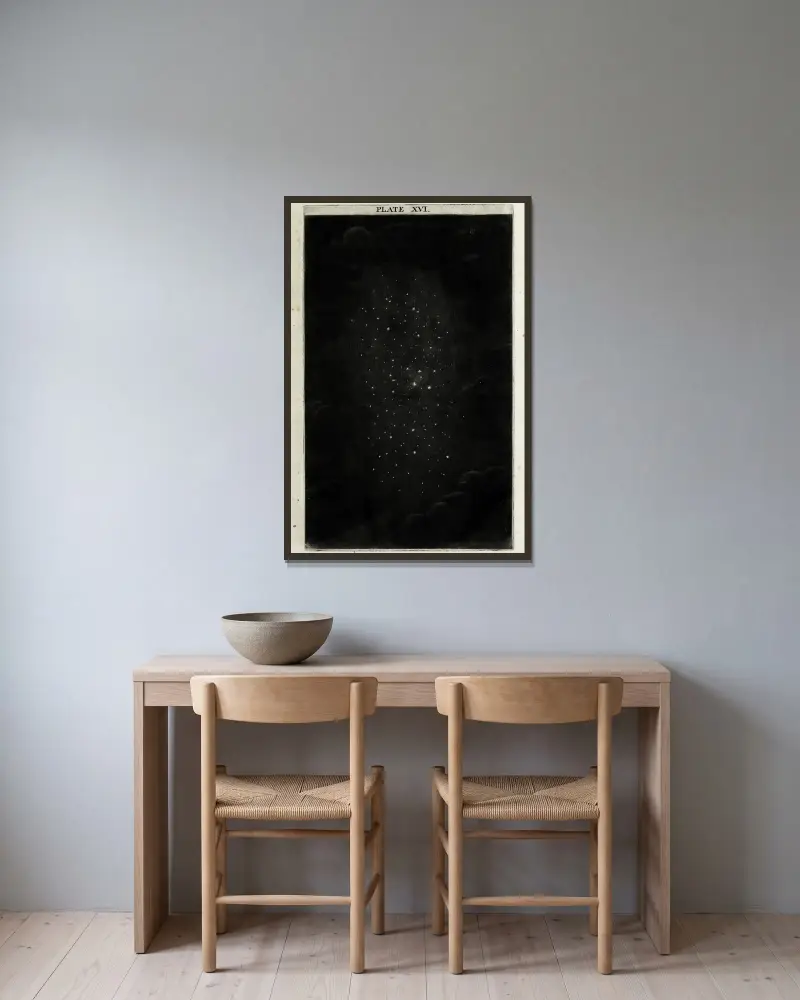 An original theory or new hypothesis of the universe, Plate XVI av Thomas Wright inramad på en vägg