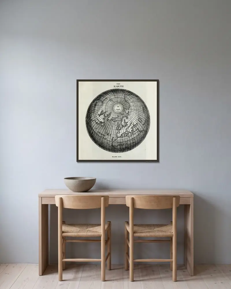 An original theory or new hypothesis of the universe, Plate XXX av Thomas Wright inramad på en vägg