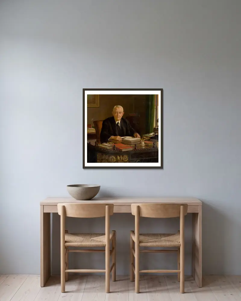 Portrait of Joseph Országh av Milan Thomka Mitrovský inramad på en vägg