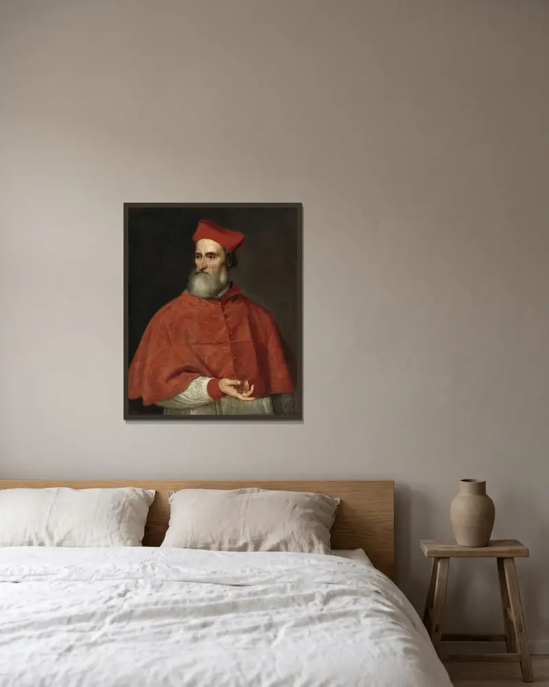 Kardinal Pietro Bembo von Titian gerahmt an einer Wand