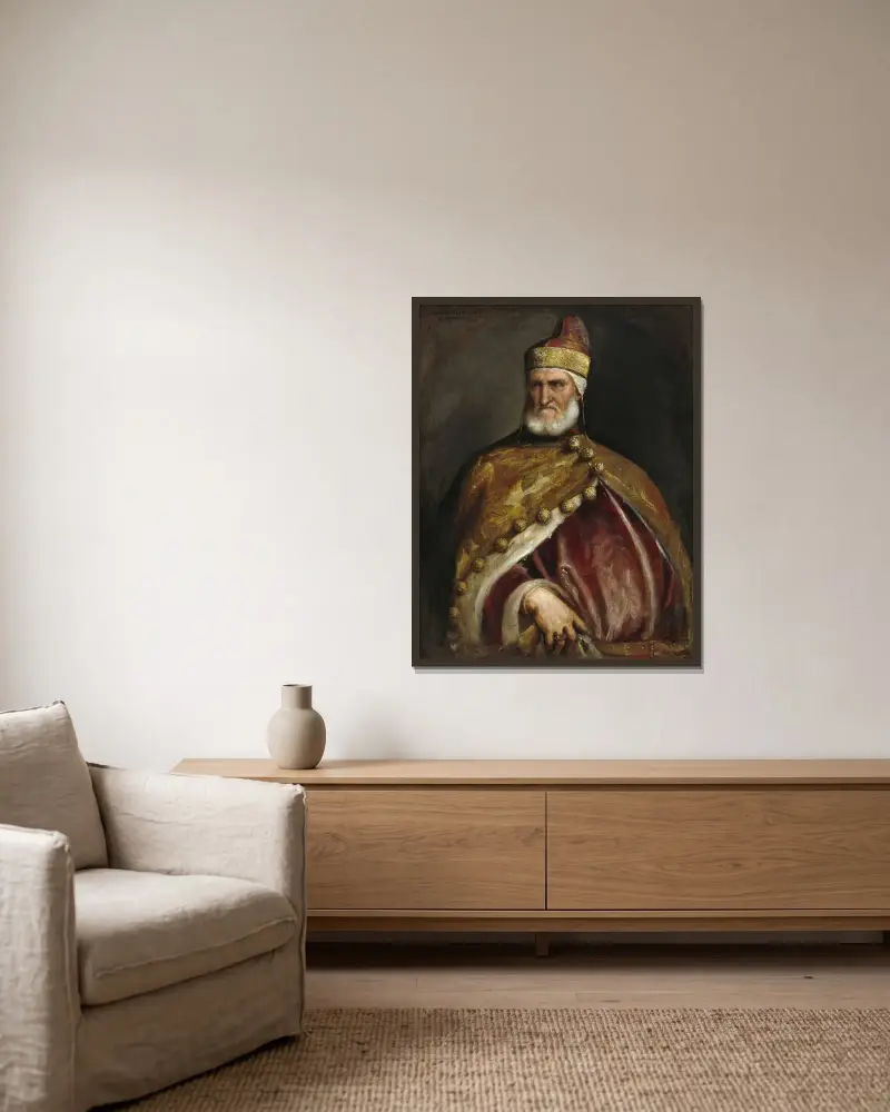 Doge Andrea Gritti, Titian v rámu na stěně