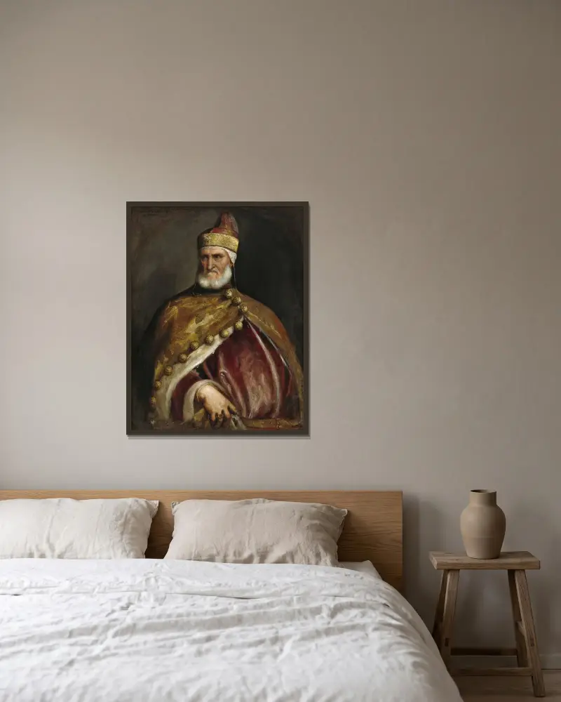 Doge Andrea Gritti, Titian v rámu na stěně
