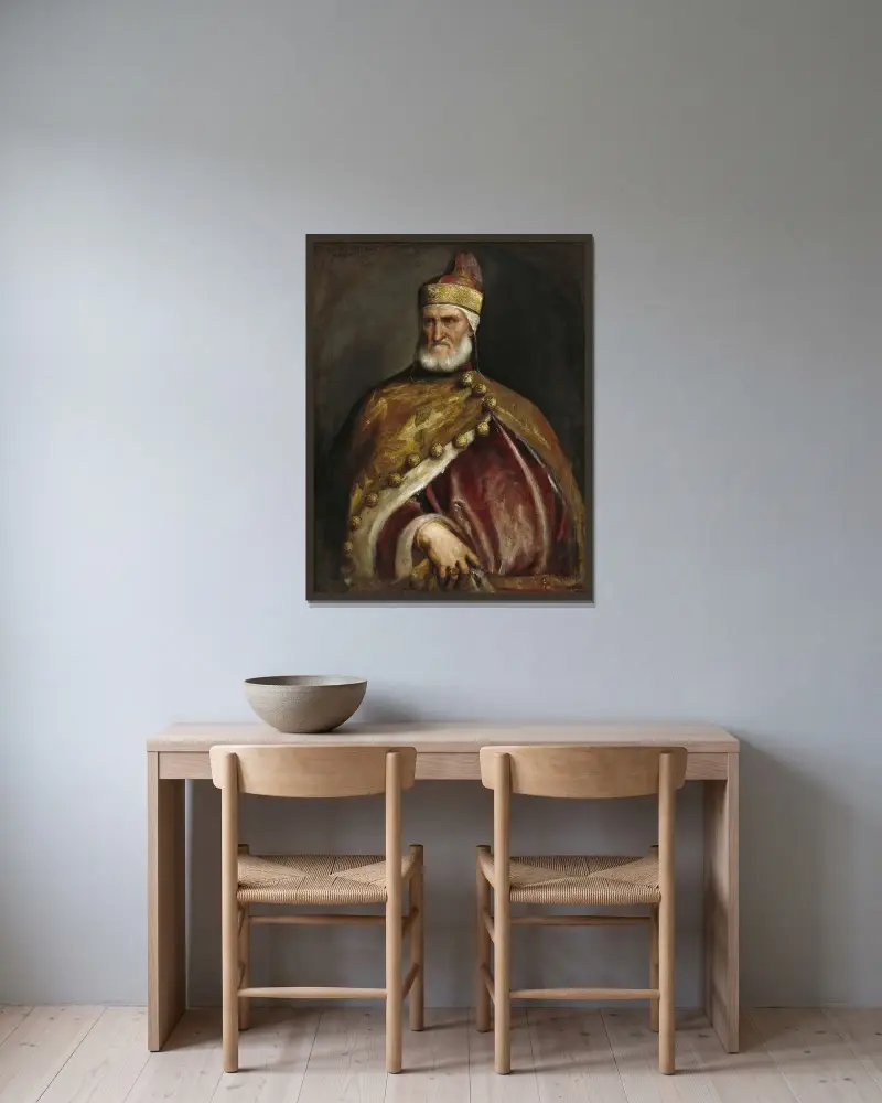Doge Andrea Gritti, Titian v rámu na stěně