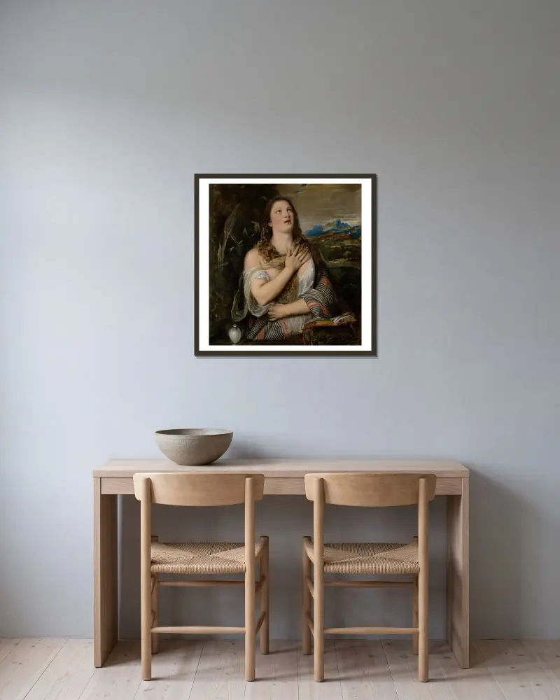 Pokutująca Magdalena, Titian w ramie na ścianie