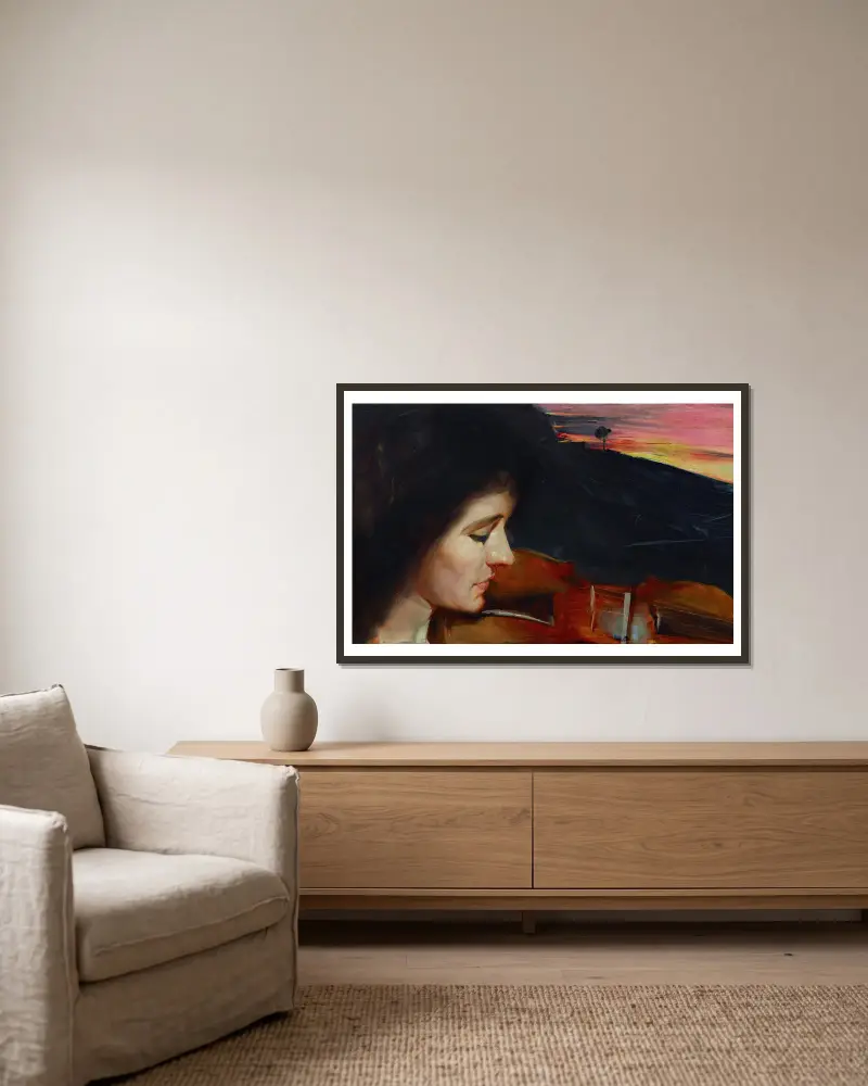 Adagio von Tom Roberts gerahmt an einer Wand