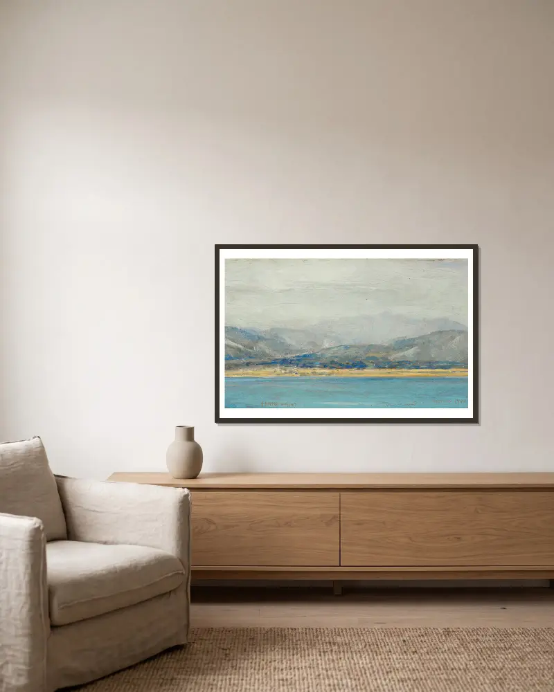 Hutt Valley von Tom Roberts gerahmt an einer Wand