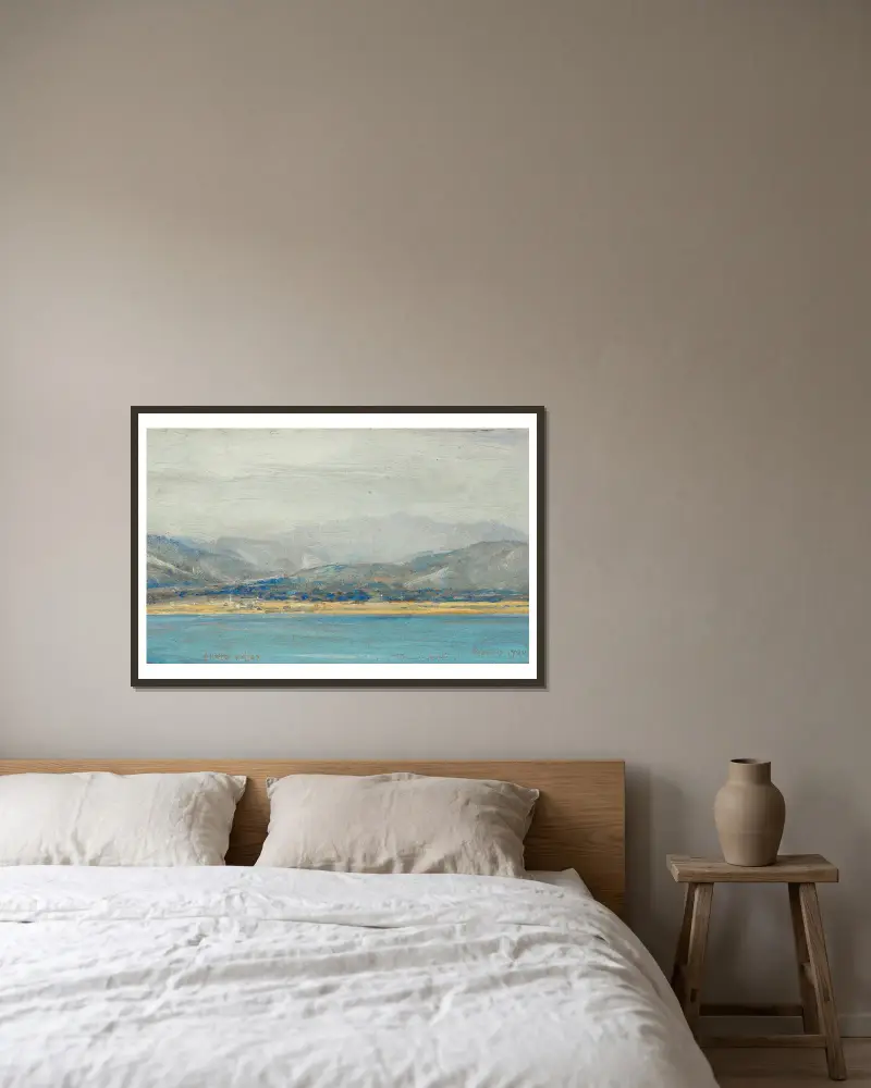 Hutt Valley von Tom Roberts gerahmt an einer Wand
