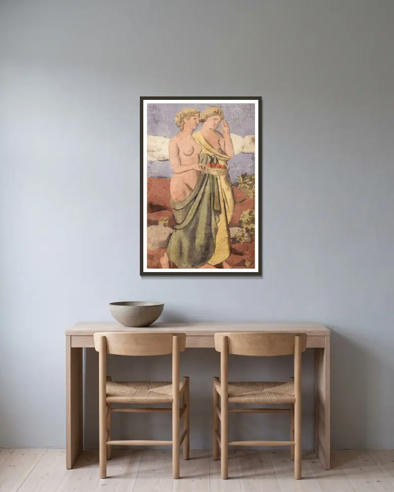 Frauen von Joaquín Torres-García gerahmt an einer Wand