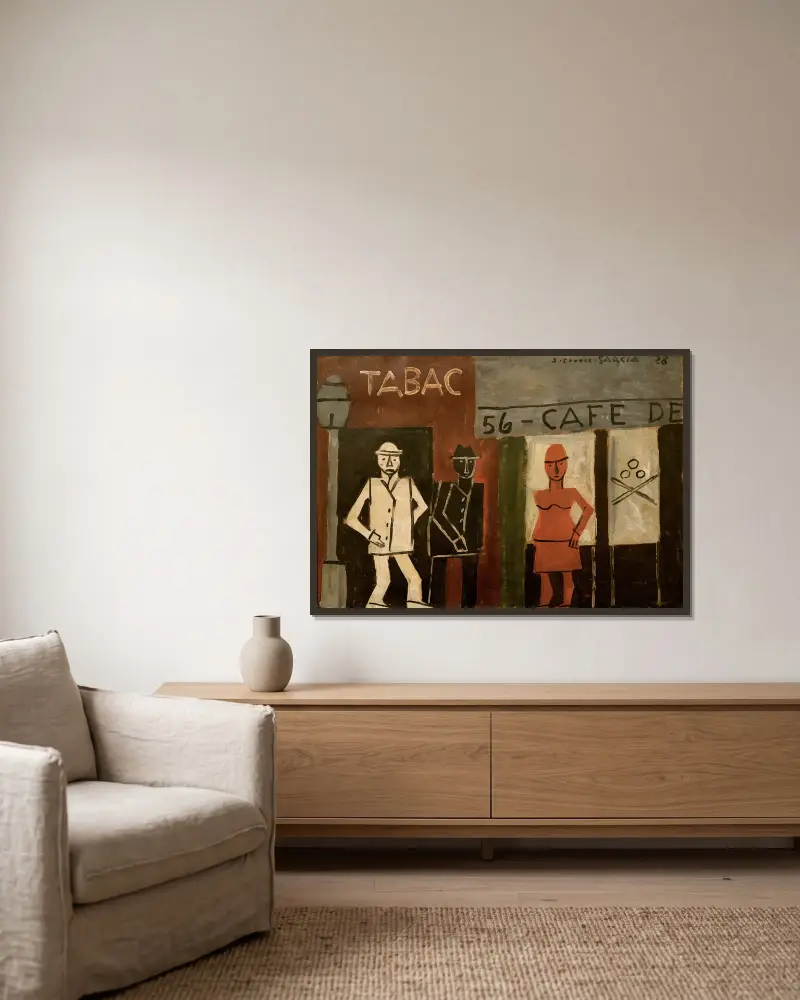 Pintura (Malarstwo), 1928, Joaquín Torres-García w ramie na ścianie