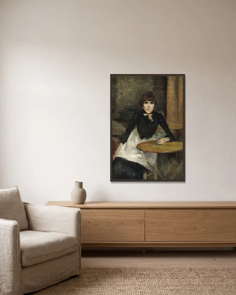 A la Bastille (Jeanne Wenz), Henri de Toulouse-Lautrec w ramie na ścianie