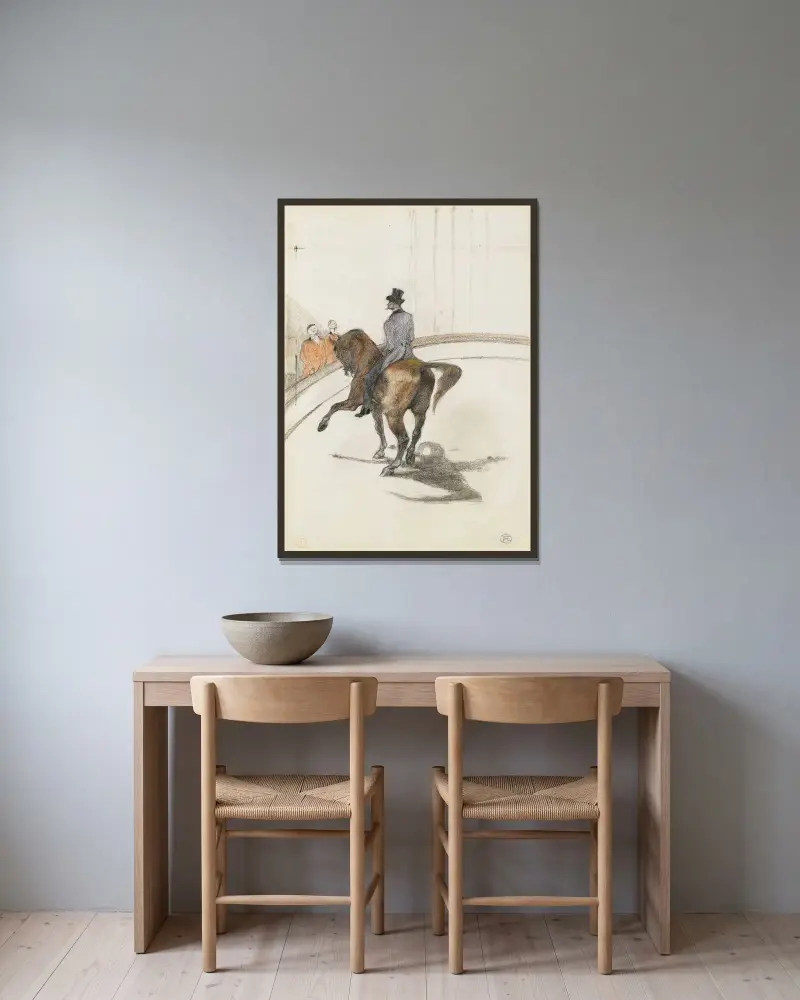 W cyrku: hiszpański krok, Henri de Toulouse-Lautrec w ramie na ścianie