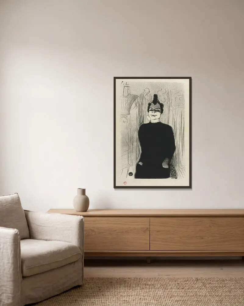 In der Gaieté Rochechouart; Nicolle von Henri de Toulouse-Lautrec gerahmt an einer Wand